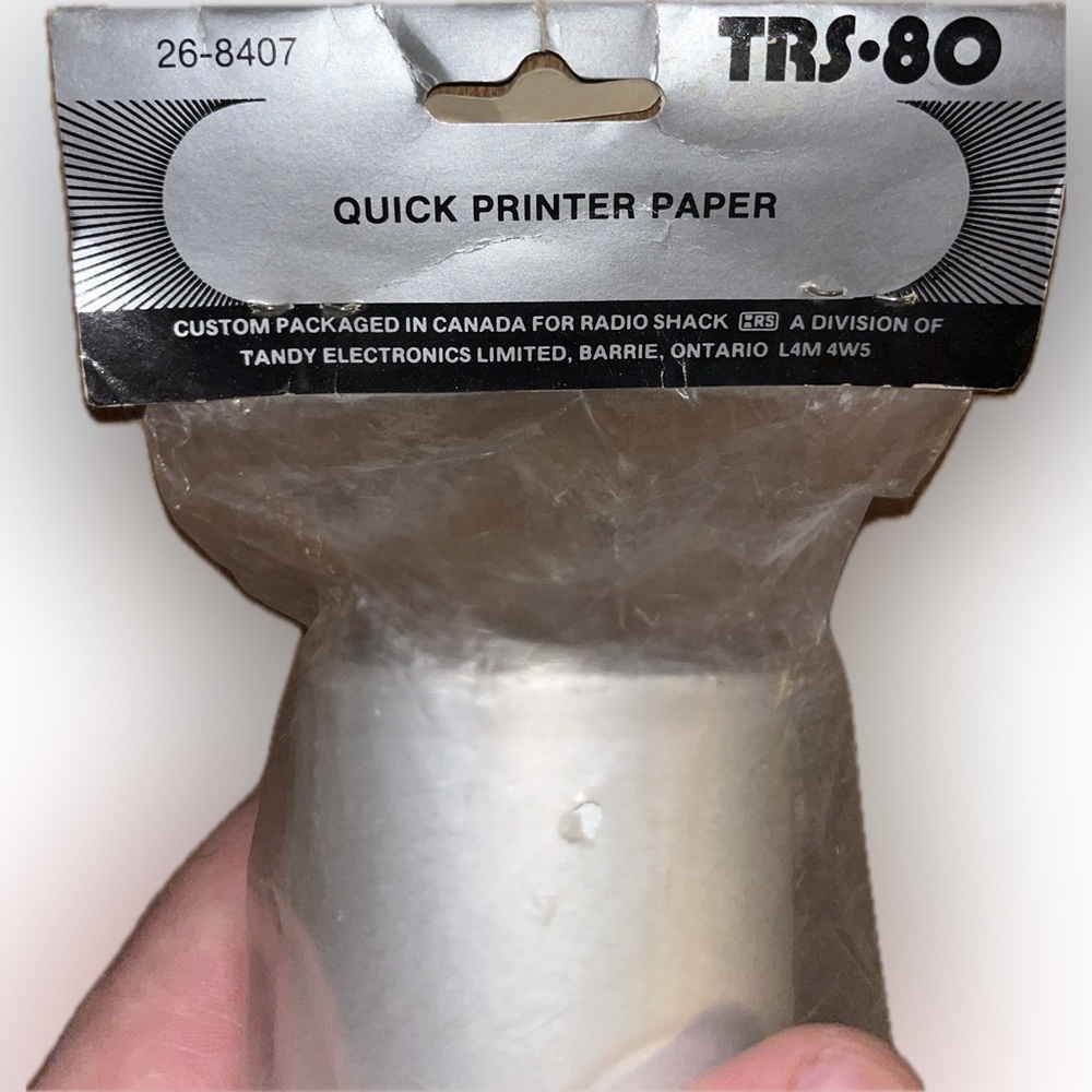 VTG TRS-80 Quick Printer Paper - Radio Shack NOS Sealed 26-8407 ⌨️